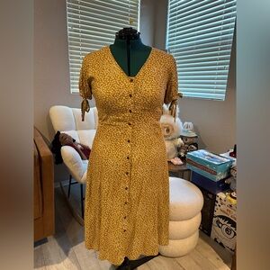 Floral Mustard Dress